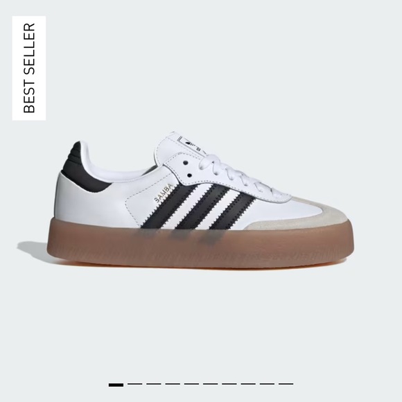 Adidas Samba White and Black Gum Sole Sneakers Size 10 BNWT - Picture 1 of 11